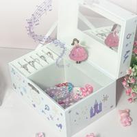 Caja de música única con espejo de princesa, artesanía de dibujos animados, adornos musicales para niños, bonita caja de almacenamiento de joyería, regalo de cumpleaños - details 3