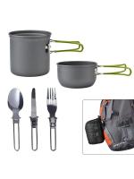 Utensilios de cocina para acampada, cubiertas, quemadores, cuchillos y tenedores plegables, ollas y sartenes portátiles - details 0