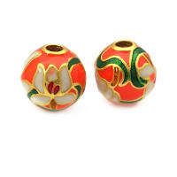 Pulseras de Abalorios de Dáfodil de Brasso con Pintura de Aceite 4PCS Accesorios de Joyería DIY Hechos en China - details 9