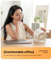 KINSCOTER, el más nuevo ventilador de escritorio portátil recargable de 4000mAh, ventilador de refrigeración de aire de montaje en pared ajustable con ángulo de 100 velocidades con Control remoto - details 13