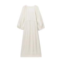 Vestido casual largo sencillo y cómodo con diseño de lazo en la cintura, estilo versátil para el día a día, PB&ZA2025basic, ropa de mujer. - details 2