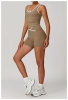 Conjunto de Yoga de 2 Piezas Trajes de Entrenamiento de Poliéster para Fitness - details 0