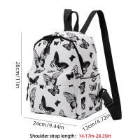 Mochila de Nylon para Mujer Mini Bolso de Moda con Diseño de Mariposa para Ladies Bolso de Ombro para Compras Viaje Montañismo Camping - details 6