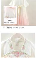 Hanfu-vestido de gasa bordado de estilo nacional Tang, manga corta, antiguo, súper inmortal, verano, 2025 - details 8
