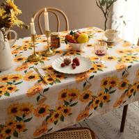 Primavera Suower mantel verano naranja ral lavable cocina mesa de comedor cubierta para pícnic al aire libre decoración del banquete de boda - details 3