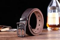 Cinturones de diseñador para hombre, piel de vaca auténtica de alta calidad, color marrón, de lujo,talla grande, 100% grano real - details 57