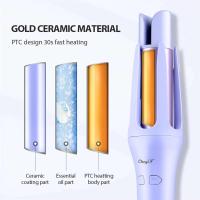 CkeyiN-rizador automático de 32MM, rodillo de cerámica de rotación automática, varita rizadora de hierro profesional, ondulador de cabello - details 4