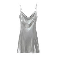 OUWU- Vestido elegante sin tirantes con espalda descubierta en tonos metálicos multicolor de moda Primavera 2025 Ropa de mujer - details 11