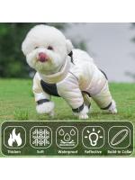 Chaqueta de plumón para perro, ropa impermeable para perros pequeños, mono con cuello incorporado, abrigo reflectante para mascotas, Bulldog Francés, Invierno - details 14