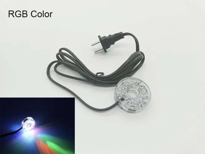 Luz LED para pesca en pecera, lámpara subacuática impermeable alimentada por EE. UU., fuente de luz RGB para océano, ración - 1