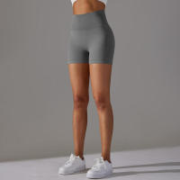 Pantalones cortos de yoga para mujer, pantalones cortos Fiess para correr, ciclismo, transpirables, cintura alta, entrenamiento, gimnasio, verano - details 53