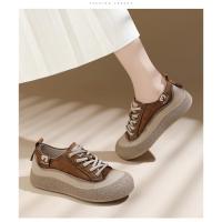 Zapatos Deportivos de Cuero de Vaca para Mujeres Versátiles para Primavera y Verano Diseño Casual - details 11