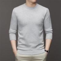 Suéter de color sólido de manga larga con cuello redondo para hombre de 7 colores Top suave, cálido y cómodo con - details 5
