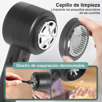 Removedor de pelusa para ropa, Afeitadora eléctrica de tela, eliminador de pellets de pelusa recargable M8 - details 7