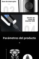 Maquinilla De Afeitar Universal, Portátil De Los Hombres, Eléctrica, De Carga Rápida, Modelos De Pantalla Digital Inteligente - details 12