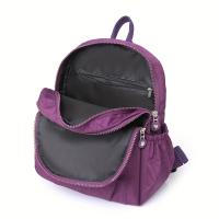OGEHUAFEE Mochila Ligera de Nailon para Mujeres - Mochila Plegable con Correas Ajustables y Múltiples Compartimentos para la Escuela, Trabajo, Viajes - Estilo Casual en 7 Colores (Azul Marino/Coral y Más), Bolso Diario |   Accesorio Moderno |   Cierre Seg - details 3