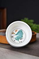Taza de té azul y blanca única de hielo negro maestro de color esmaltado Jingdezhen, transformada de horno a edificio - details 10