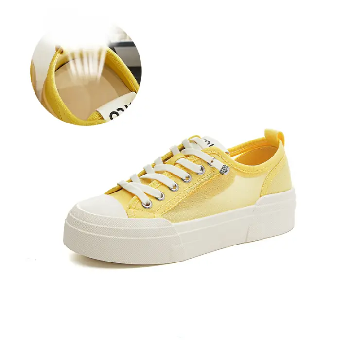 Zapatillas Blancas Transpirables Pequeñas Zapatos Individuales Casuales para Mujeres - 1