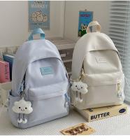 Mochilas simples y versátilesMochila para estudiantes de secundaria Mochila para estudiantes universitarios de gran capacidad Mochila de color sólido de estilo coreano - details 22
