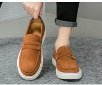 Zapatos de tablero anti-terciopelo de gran tamaño, zapatos de cuero con plataforma de moda. - details 11