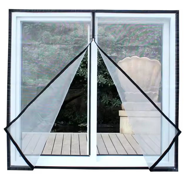 Mosquitera con cremallera para ventana, cortina de puerta, se puede personalizar, invisible, nuevo estilo - 1