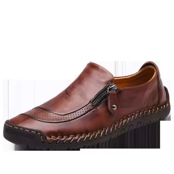 2024 nuevos zapatos de conducción cómodos Mochaxin formales de cuero genuino de moda para hombres - 1