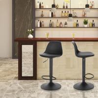Juego de 2X Taburete Giratorio Taburete Alto de Metal con Altura Ajustable entre 60,5 y 82 cm - details 1