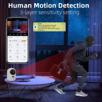Cámaras de vigilancia wifi doméstico inalámbrico WIFI Internet remoto inteligente Visión nocturna interior 360 grados alarma vigilancia - details 11