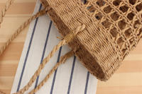 Bolso hecho a mano para mujer, bolsa de un hombro con tejido de hierba, estilo bosque, ocio, playa, novedad de Instagram - details 17