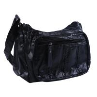 Bolso de mano negro multicapa de gran capacidad para mujer, práctico bolso cruzado de un solo hombro de gran capacidad - details 10