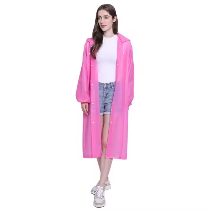 chubasquero para hombre y mujer, traje impermeable transparente para acampar, Poncho de lluvia impermeable grueso - 1