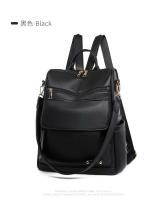 Mochila de cuero blanco y amarillo para mujer, bolsa de trabajo suave y sencilla, con correa para el hombro, informal, de viaje - details 26