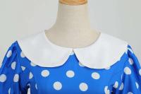 Elegante Vestido de Verano Manga Corta con Volantes Cuello Peter Pan Vintage A-e Midi Largo - details 56