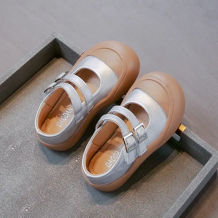 Zapatos antideslizantes informales de cuero para niña, transpirables multifuncionales, estilo coreano, novedoso otoño, 2024 - 1