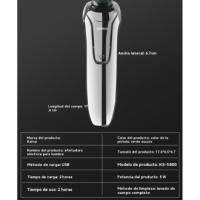 Afeitadora eléctrica para hombres afeitadora eléctrica recargable inteligente flotante cabezal de triple cuchilla - details 8