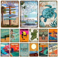Placa de estaño Vintage para decoración de pared, letrero de Metal, playa, casa, playa, Verano - details 1