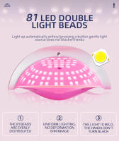 Secador de Uñas Profesional Inteligente Lámpara LED UV de Gran Potencia de 380W con 81 LEDs para Manicura Belleza - details 3
