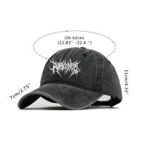 Gorra bordada estilo retro de béisbol hip hop punk vintage - details 0