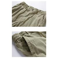 Pantalones Cortos de Carga Casuales para Hombres Verano 2024 Cintura Elástica Múltiples Bolsillos - details 6