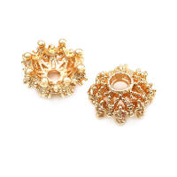 Cuentas de Flor de Latón Dorado 18K Joyería de Alta Calidad para Collar Pulseras - details 11