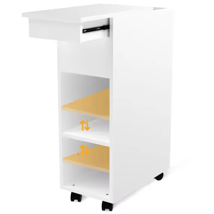 Rcynview Mesa de Noche de Madera Rectangular, Almacenamiento, Montada Completa, 25x45x70cm - 1