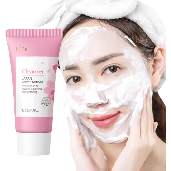 Sakura Gentle Soap Cleanser Control profundo del aceite Reducción de poros Pimienta negra Hidratación de la piel facial - 1