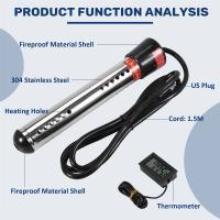 Calentador de inmersión eléctrico portátil, calentador de agua instantáneo sumergible, utilizado en piscina, bañera, enchufe de EE. UU. - details 4