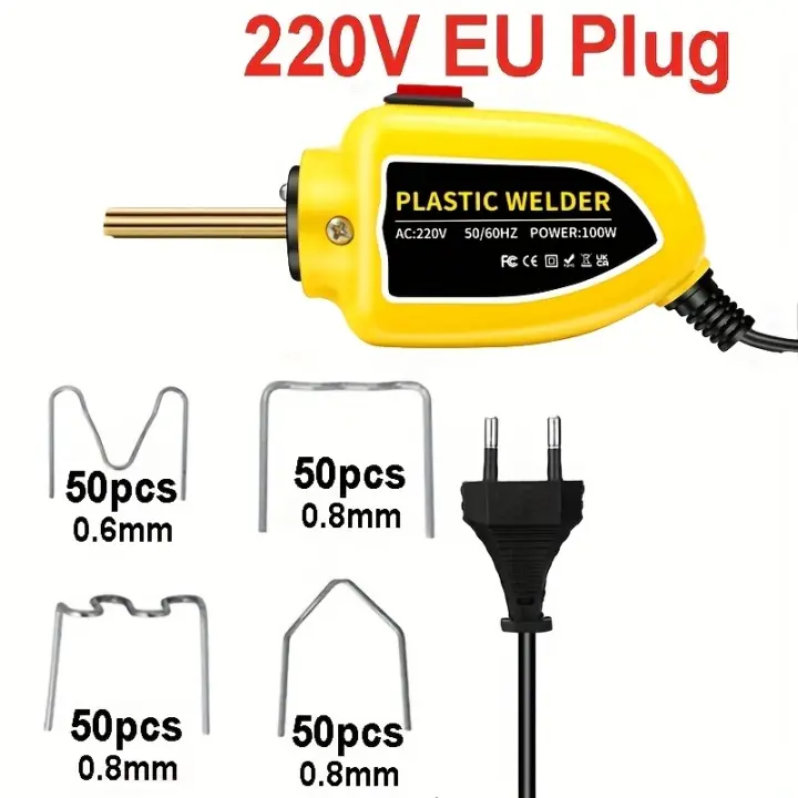 Máquina de Soldar de Plástico 100W Pistola de Soldadura de 200pcs Kit de Reparación de Parachoques de Coche Herramientas de Soldadura de Motores de China - 1
