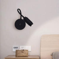 Luces LED de pared regulables, interruptor de perilla negra con ajuste de ángulo de haz de 15 °, 30 °, 45 °, 3W, 5W, 7W, 10W, lámpara LED de cuello de cisne para mesita de noche - details 9