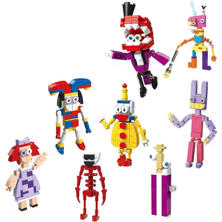 Set de Bloques de Construcción Digital Circus 8-en-1 Pomni, Jax, Ragatha, Kinger, Gangle, Zooble, Caine, Kaufman Juguetes y Juegos - 1
