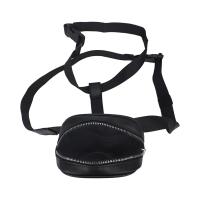 Riñonera de cuero con cinturón para pierna y cintura para mujer, color negro, elegante y moderna, para senderismo al aire libre y moto - details 2