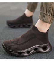 Zapatillas de moda para hombre Flyknit Mesh Stretchy Soft Sole Zapatos casuales al aire libre Zapatos para correr - details 20