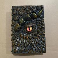 Cuaderno A5 con cubierta en relieve, escala de estrella de ojo de dragón, cuaderno en relieve, estilo mitología, textura de escala Vintage, cuaderno para niños - details 3