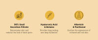 96% snail secretion filtrate hyaluronic acid betaine allantoin panthenol